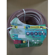 Шланг полив. армир. ЛапотОК 3/4 РОЗОВЫЙ с чёр.нить (50м), 5 слоёв, 30 bar, раб. темп. от -5 до +80 С
