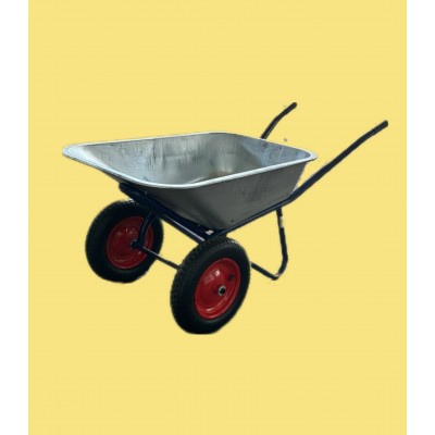 Тачка WB 6418S строительная двухколесная, 100 л, оцин.200 кг пневмо колесо 14"х3,25-80 МИ Тачка WB 6418S строительная двухколесная, 100 л, оцин.200 кг пневмо колесо 14"х3,25-80 МИ