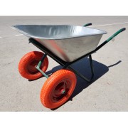 Тачка Мастер строительная двухколесная 110 л, 300 кг ПУ колесо 3,25/3.00*8