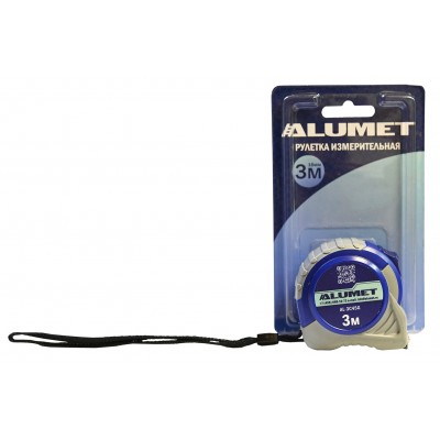 Рулетка измерительная ALUMET, AL-3C45G, Стандарт, сер/син., двусторонняя лента, 3м шир. лезвия16 мм Рулетка измерительная ALUMET, AL-3C45G, Стандарт, сер/син., двусторонняя лента, 3м шир. лезвия16 мм