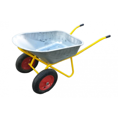 Тачка WB6420S строительная двухколесная 110л, 220кг, пневмо колесо 14"х3,5-80 Тачка WB6420S строительная двухколесная 110л, 220кг, пневмо колесо 14"х3,5-80