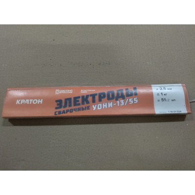 1 19 01 025 Электрод для дуговой сварки Кратон Ø3,0 мм, 1 кг УОНИ-13/55 1 19 01 025 Электрод для дуговой сварки Кратон Ø3,0 мм, 1 кг УОНИ-13/55