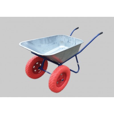 Тачка WB6419S-ПУ строительная двухколесная 100л, 260кг, ПОЛИУРЕТАНОВОЕ колесо 16"х4,00-8 Тачка WB6419S-ПУ строительная двухколесная 100л, 260кг, ПОЛИУРЕТАНОВОЕ колесо 16"х4,00-8